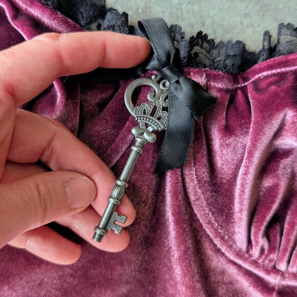 Dolls Kill House of Widow Purple Velvet Bustier Mini Dress small NWT - Picture 3 of 7